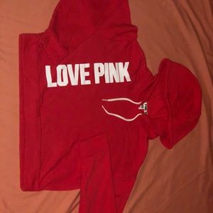 Love pink hoodie